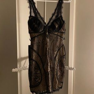 Bebe V-Neck Lace Dress